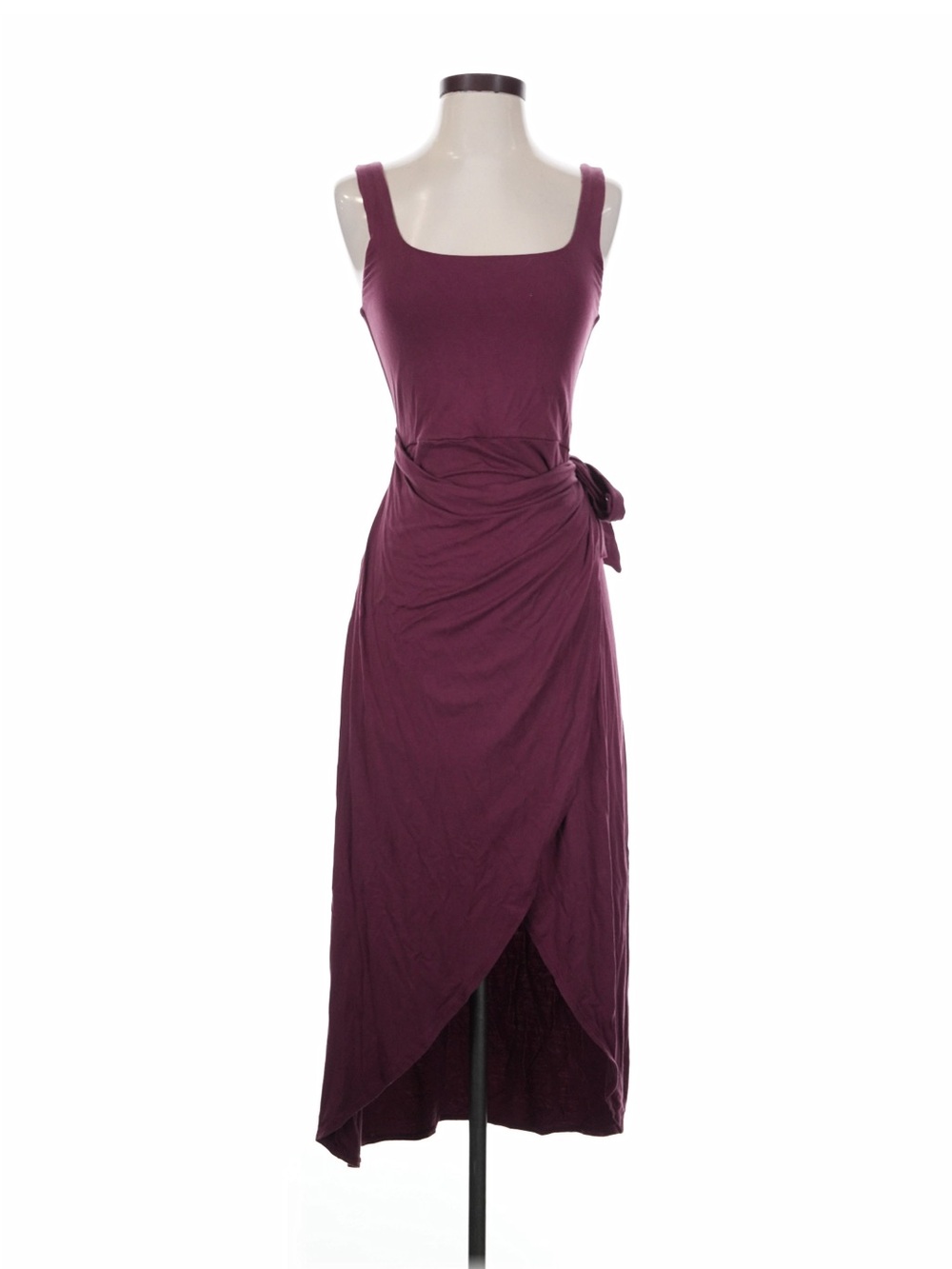 Quince Tencel Jersey Side Tie Midi Dress